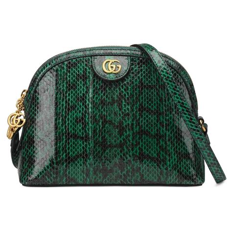 gucci green bag with snake.